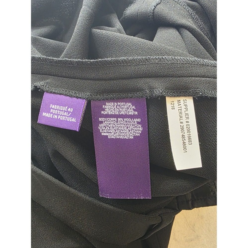 Ralph Lauren Purple Label 290748546001 Women's Black Pleated Dress Pants. Size 2 - Picture 7 of 8
